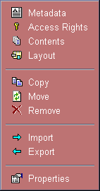popup-menu: subordinate entry